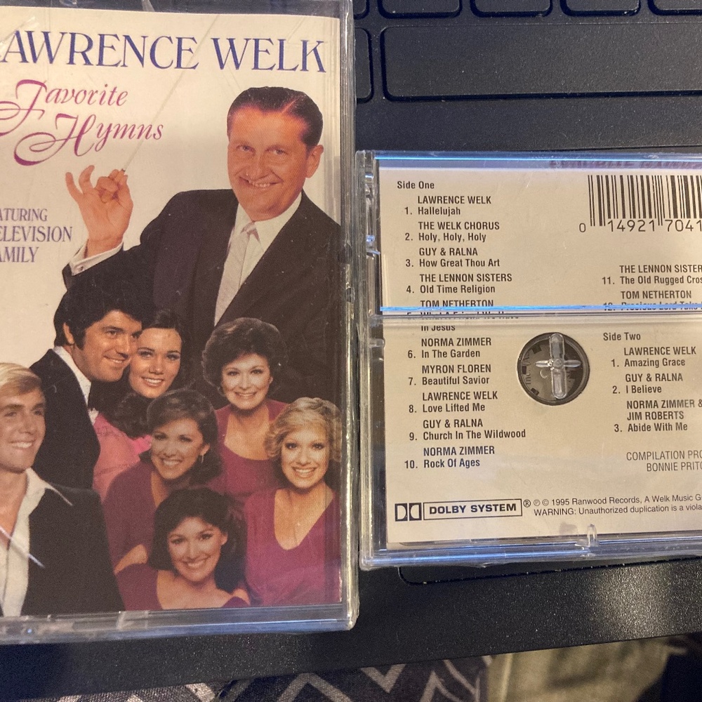 Lawrence welk Favorite Hymns TV family new cassette